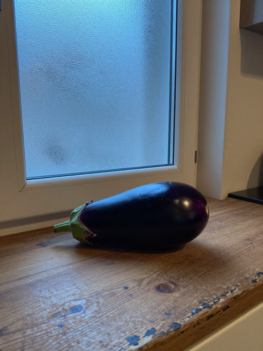 Eggplant in Milan at Blue Hour in in Milan, Italy