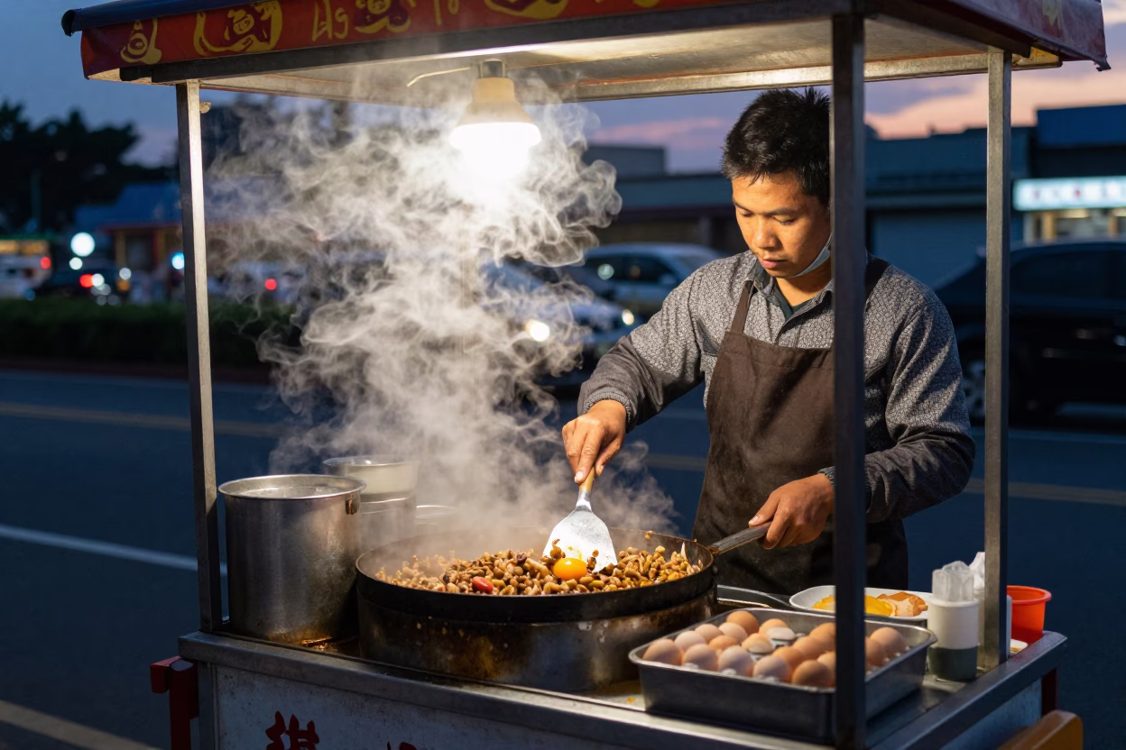 Eggs in Kaohsiung at As City Lights Begin To Glow in in Kaohsiung, Taiwan