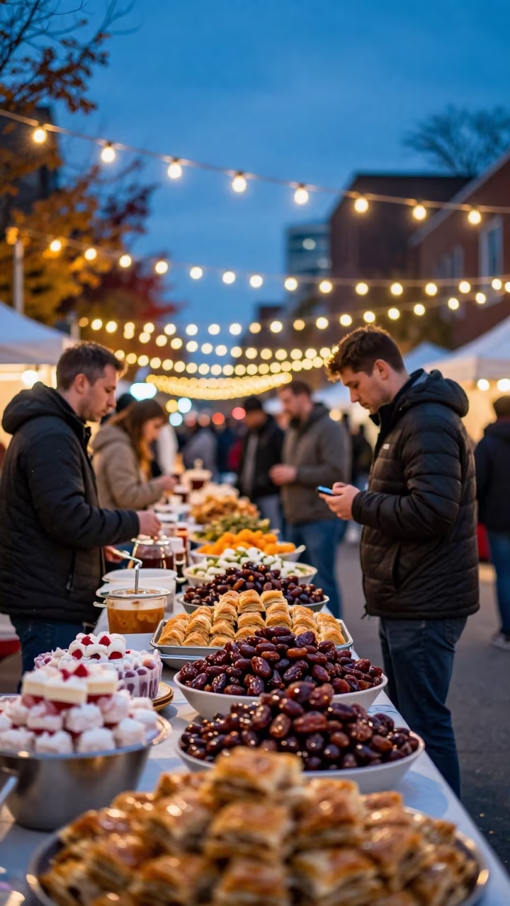 Eid al-Fitr Sweets and Dates Toronto Street Festival in at a festival street procession near Toronto