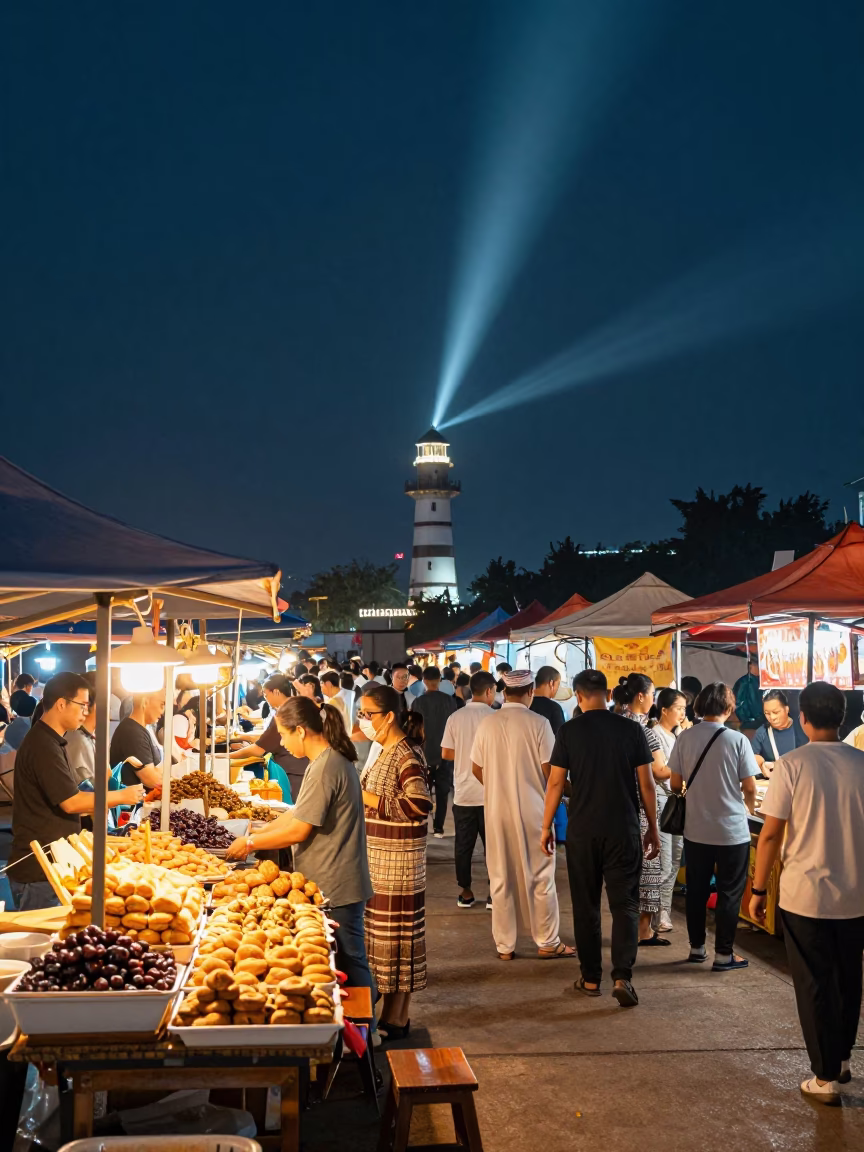 Eid al-Fitr Sweets Night Market Chongqing in at a night market in Chongqing