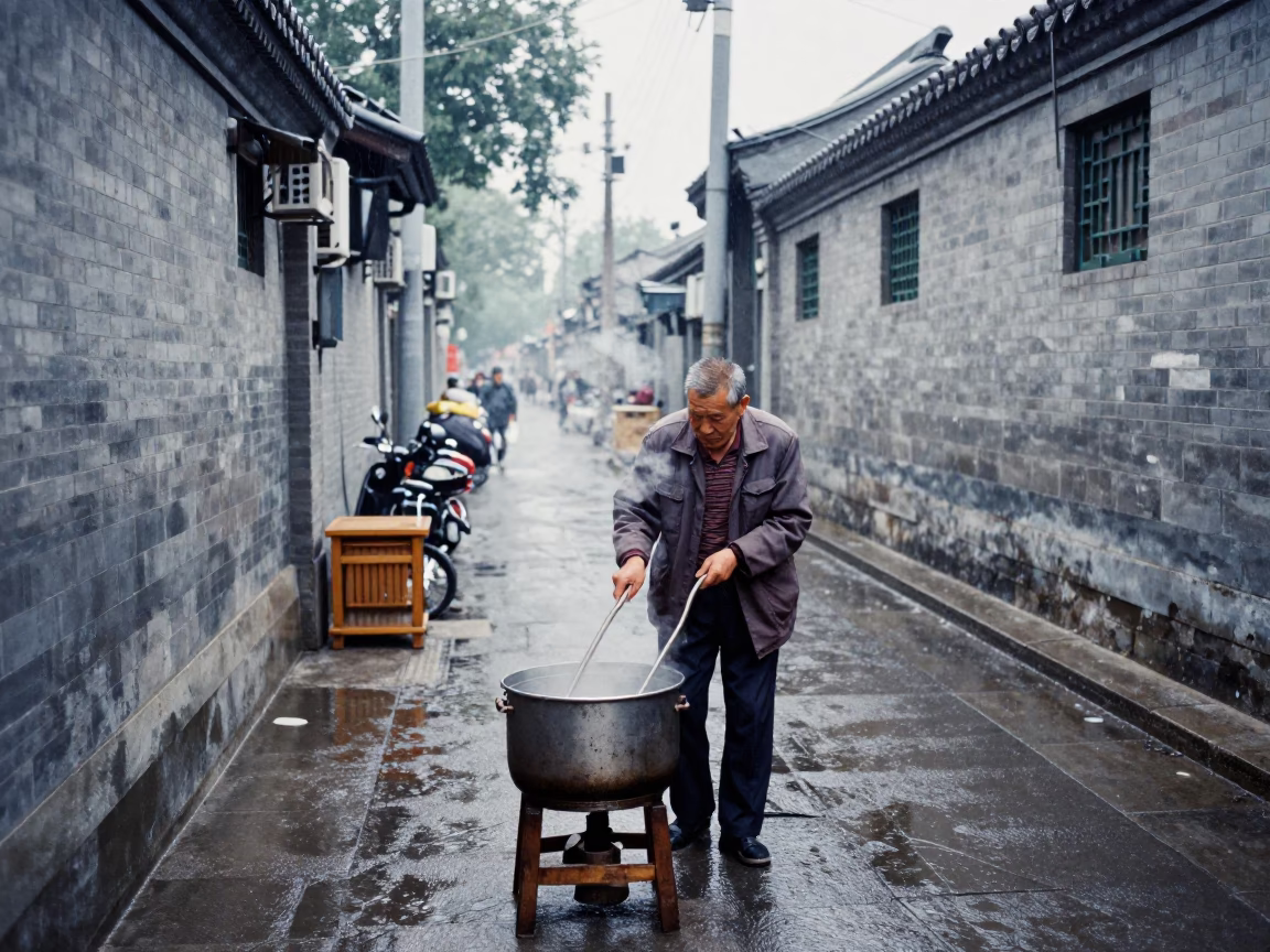 Elderly Man in Beijing in in Beijing, China