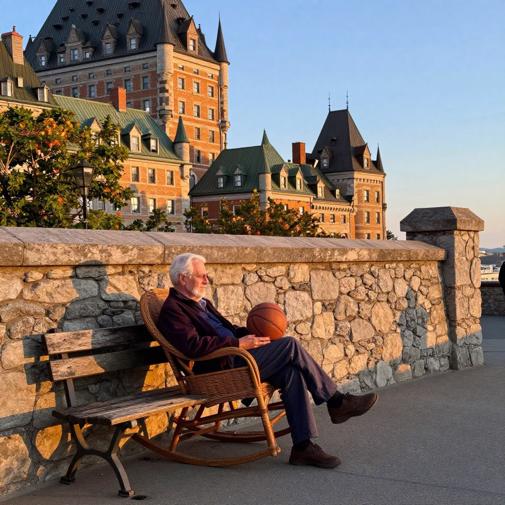 Elderly Man in Quebec City in in Quebec City, Quebec, Canada