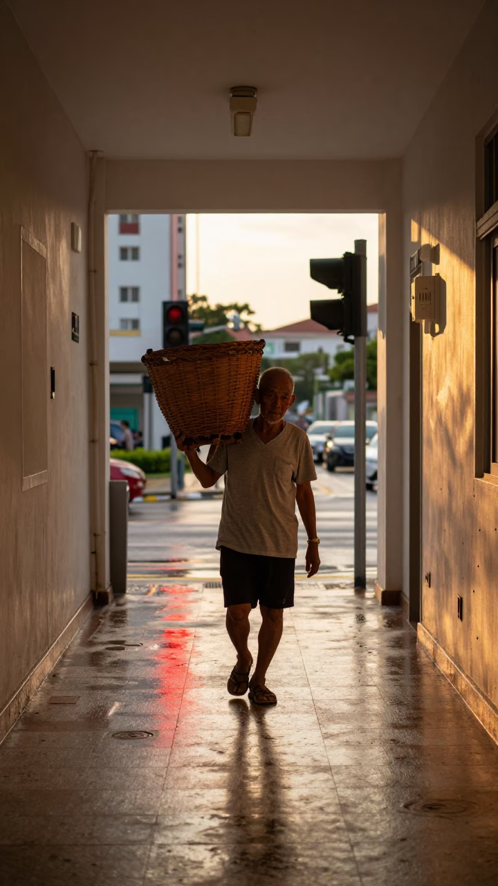 Elderly Man in Singapore in in Singapore, Singapore
