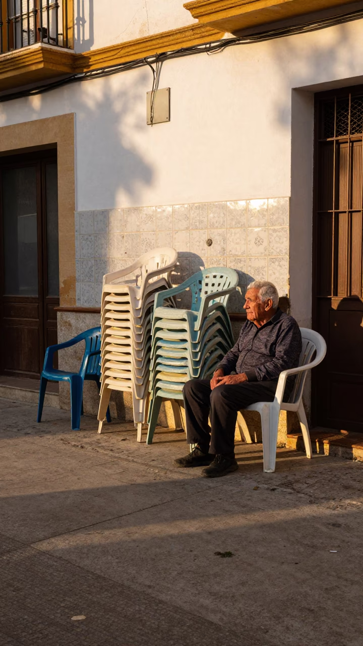 Elderly Man in Valencia in in Valencia, Spain