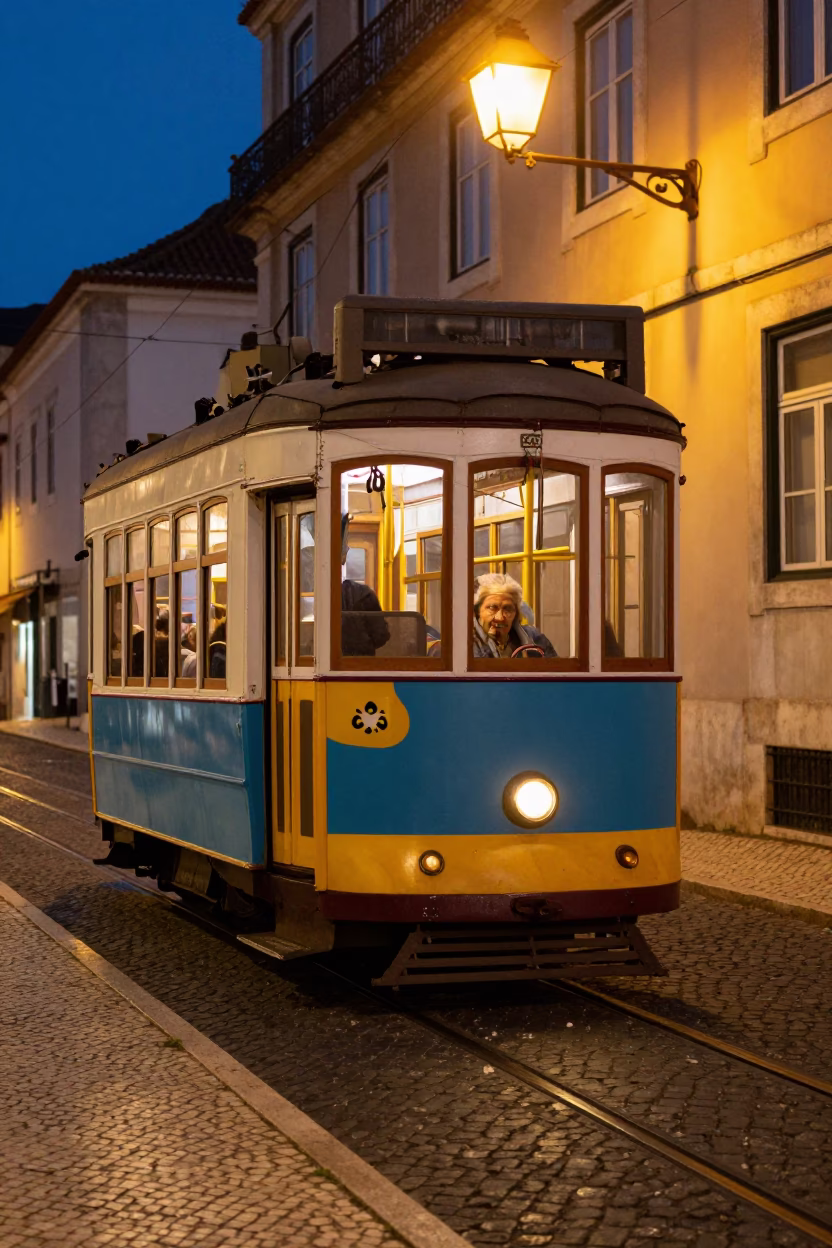 Elderly Woman in Lisbon in in Lisbon, Portugal