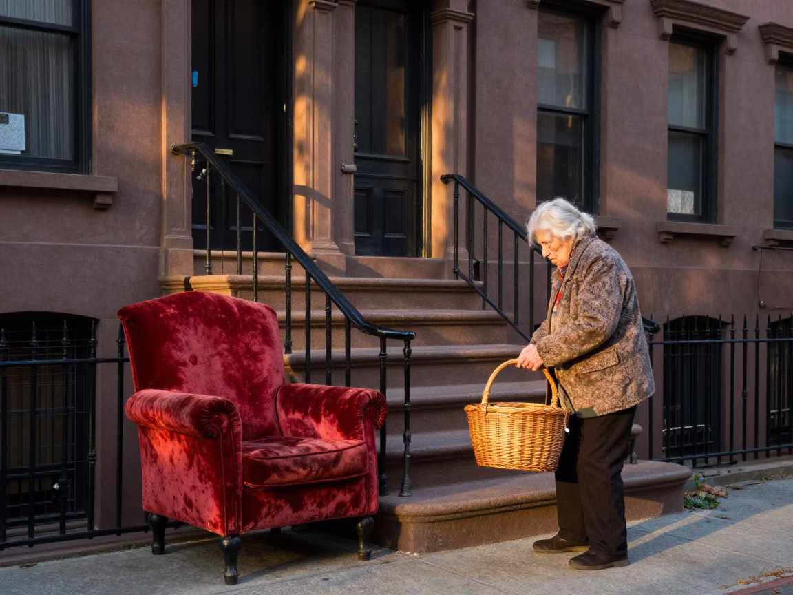 Elderly Woman in New York in in New York, New York, United States