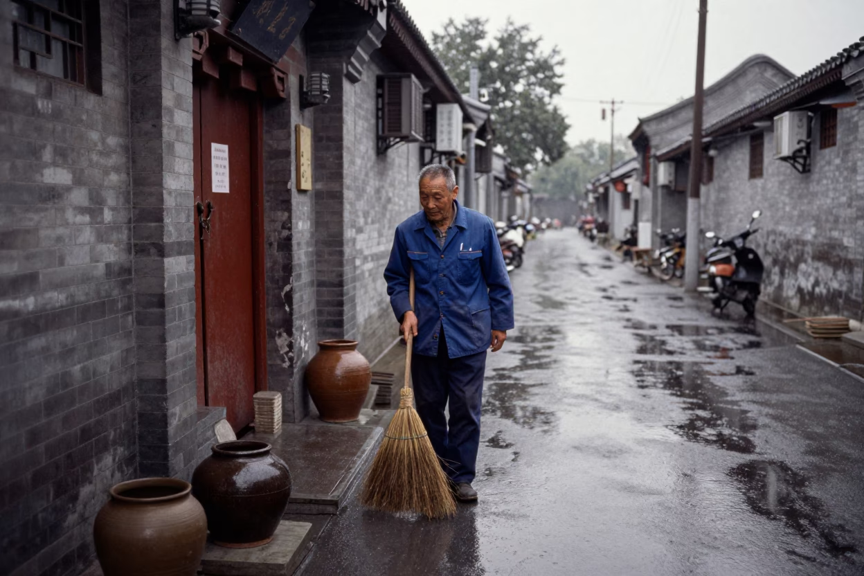 Elderly Worker in Beijing in in Beijing, China