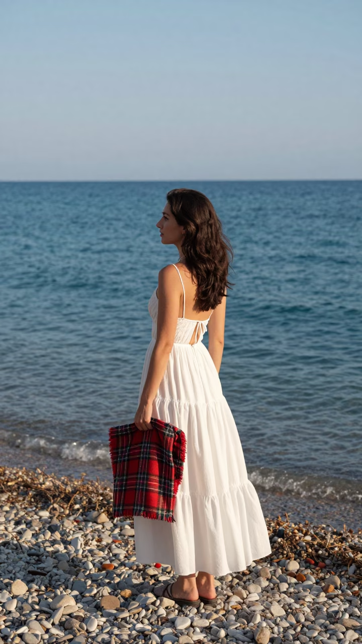 Elegant Woman at The Early Afternoon Light in Nice in in Nice, France