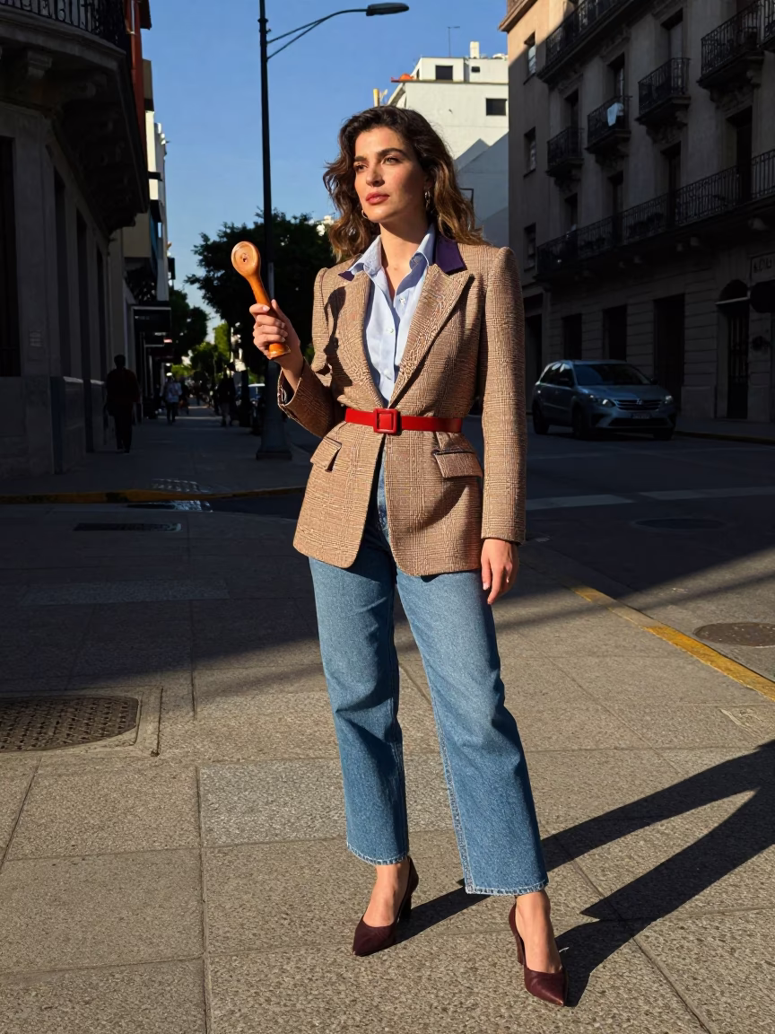 Elegant Woman in Buenos Aires at The Early Afternoon Light in in Buenos Aires, Argentina
