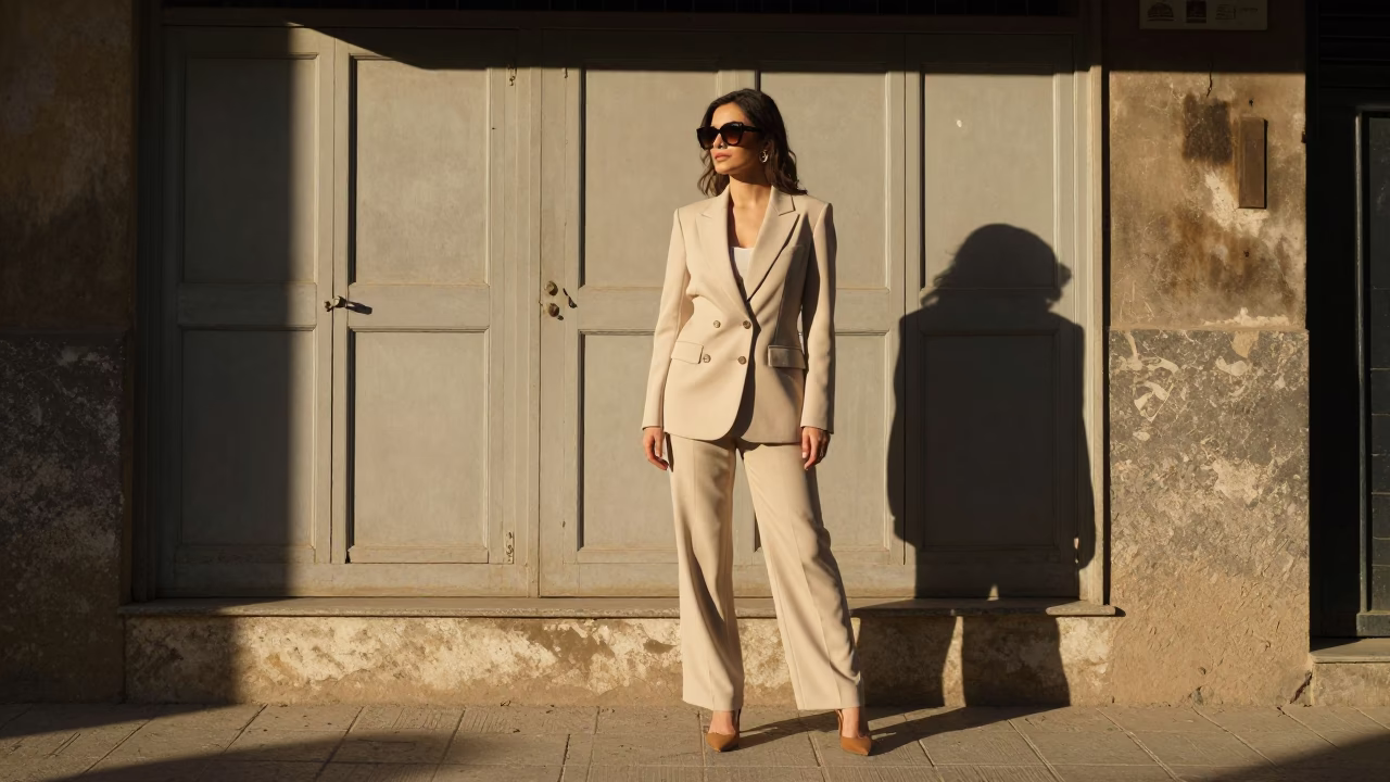 Elegant Woman in Cairo at The Late Morning Light in in Cairo, Egypt