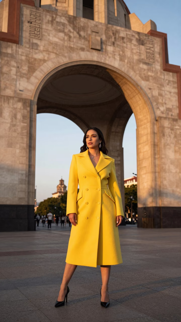 Elegant Woman in Guadalajara at Golden Hour in in Guadalajara, Mexico