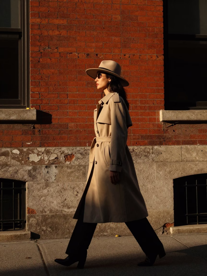 Elegant Woman in Toronto at The Late Afternoon Light in in Toronto, Ontario, Canada