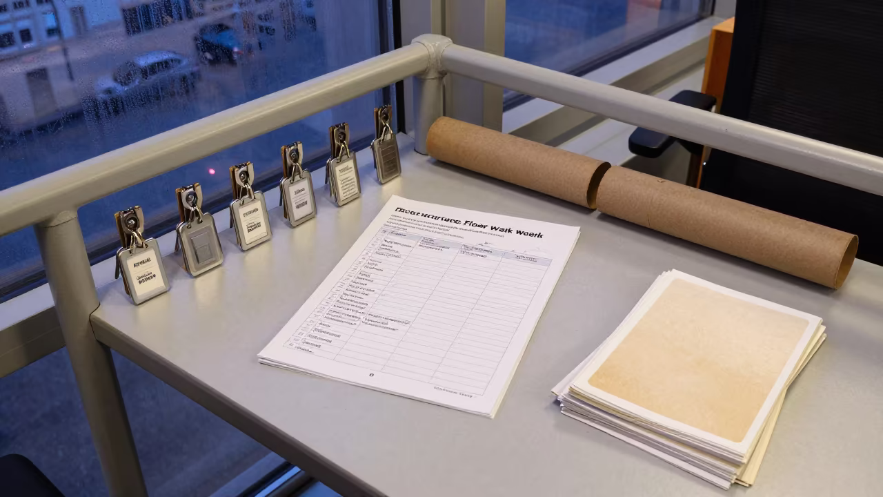 Emergency Checklist Rail on Dusty Budapest Table in on a dusty library table near Budapest