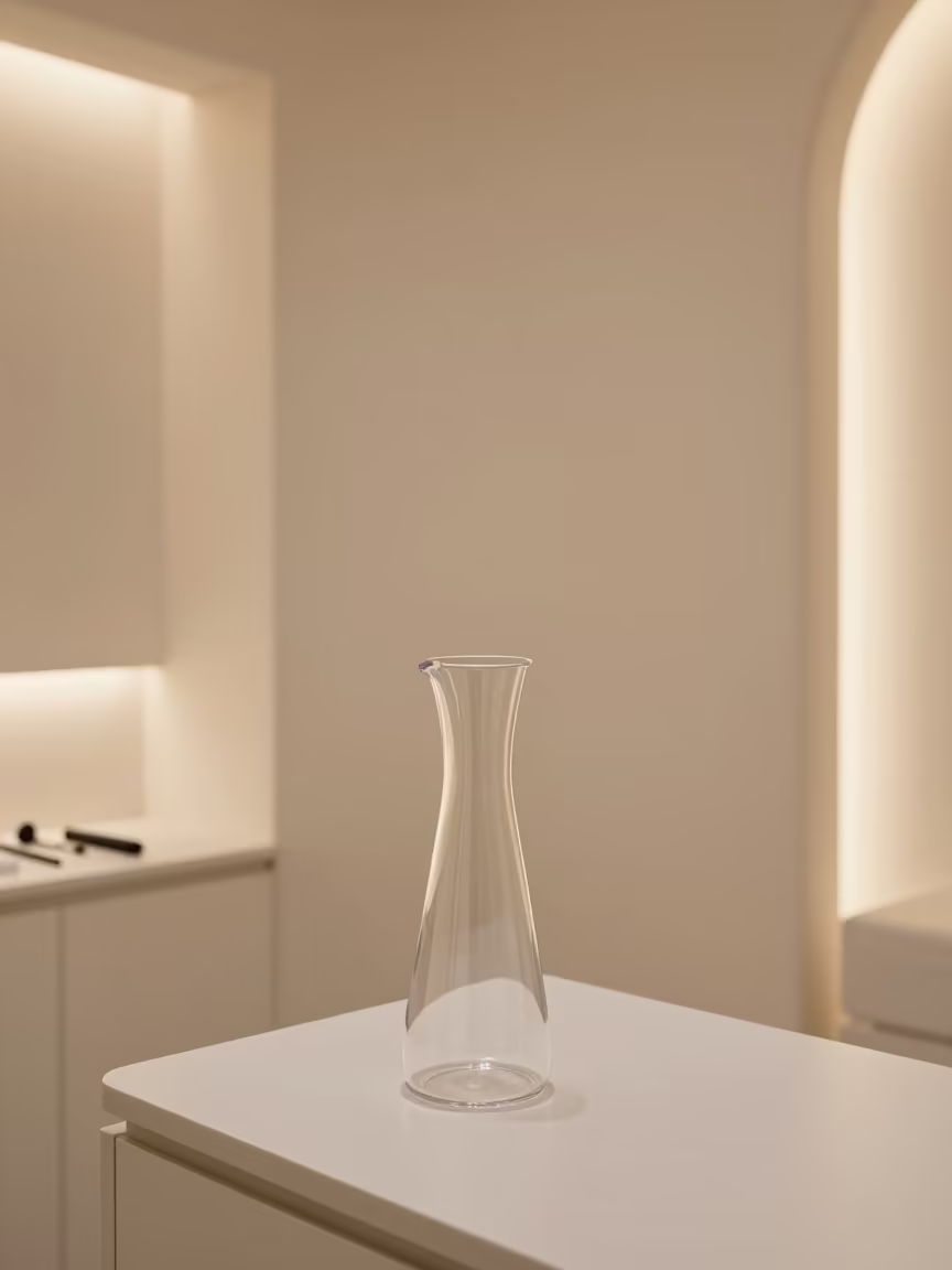 Empty Salon Dispenser After Cleanup in Dubai Room in inside a skincare treatment room near Deira, Dubai