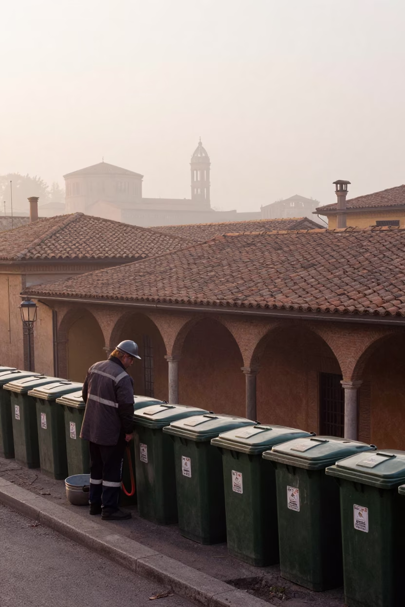 Enamel Bins in Bologna in in Bologna, Italy