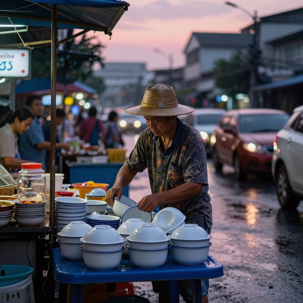 Enamel Bowls in Bangkok in in Bangkok, Thailand