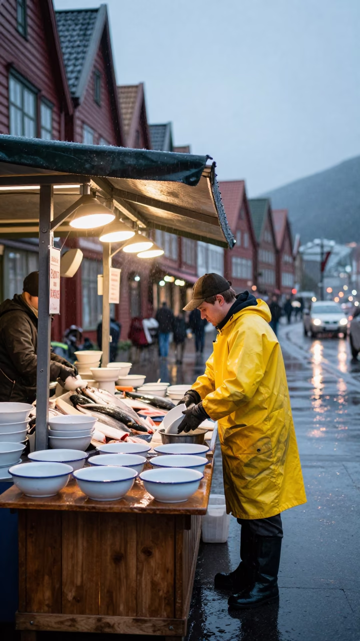 Enamel Bowls in Bergen in in Bergen, Norway