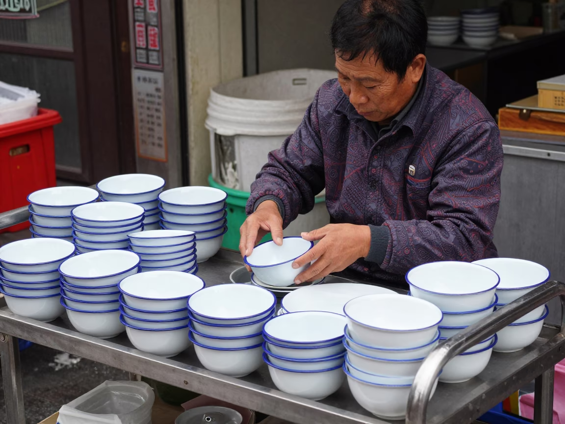 Enamel Bowls in Kaohsiung in in Kaohsiung, Taiwan