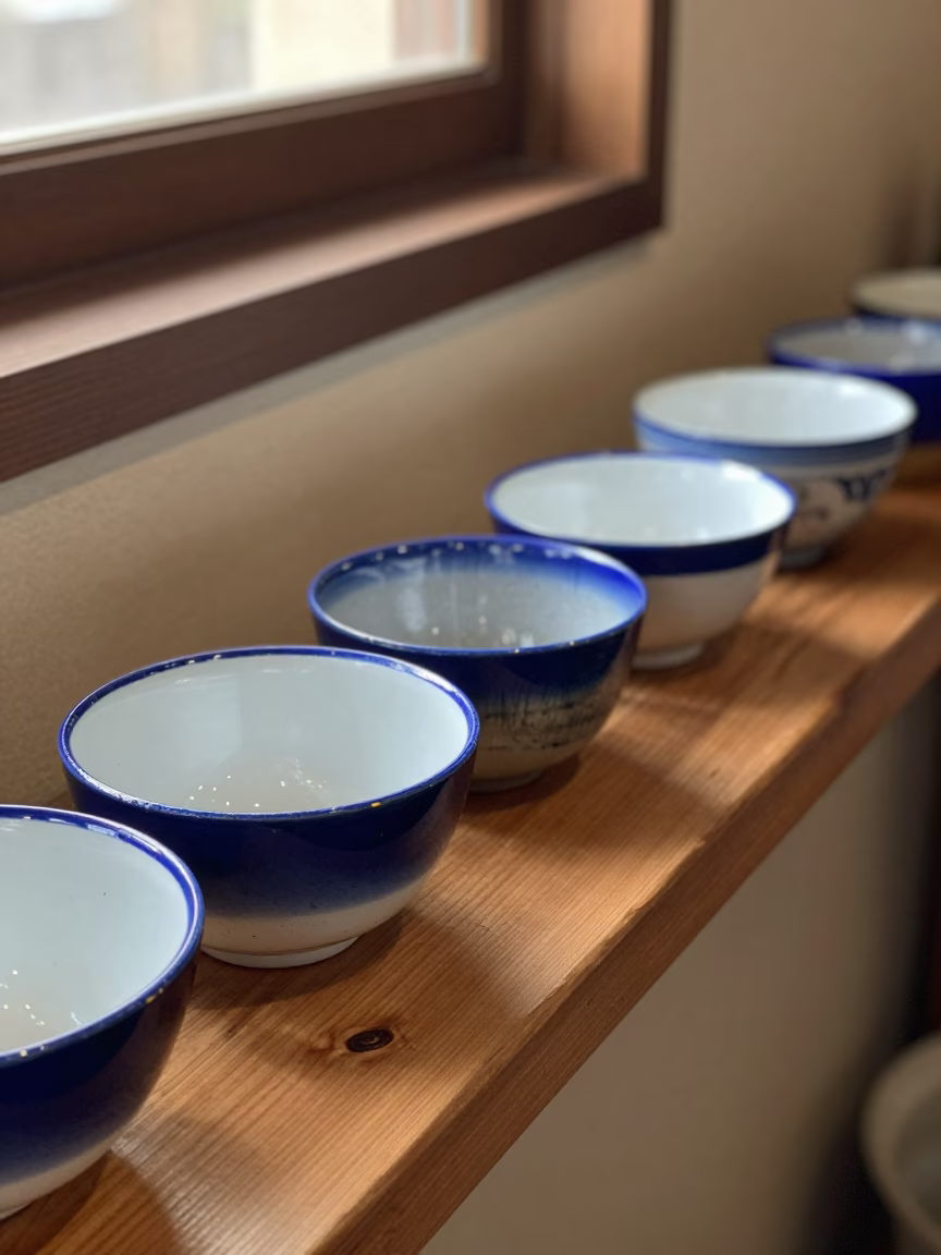 Enamel Bowls in Kyoto in in Kyoto, Japan