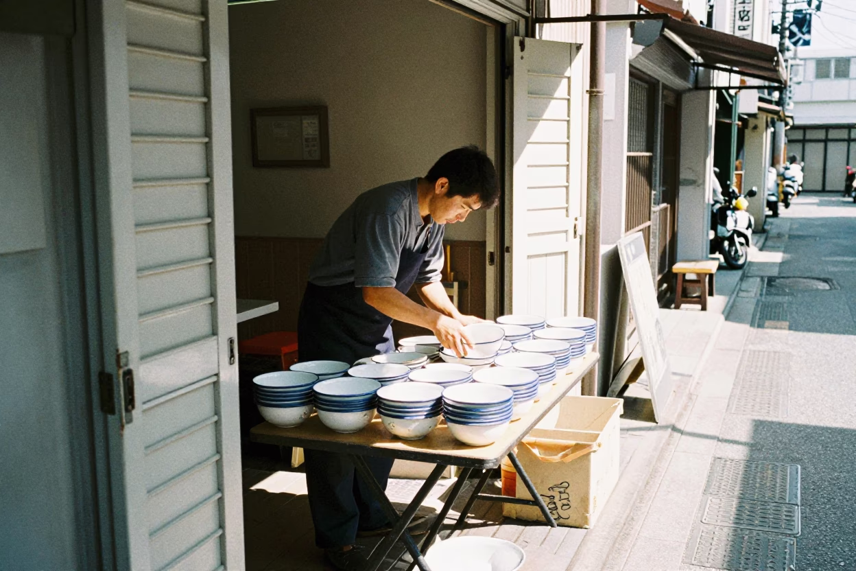 Enamel Bowls in Osaka in in Osaka, Japan