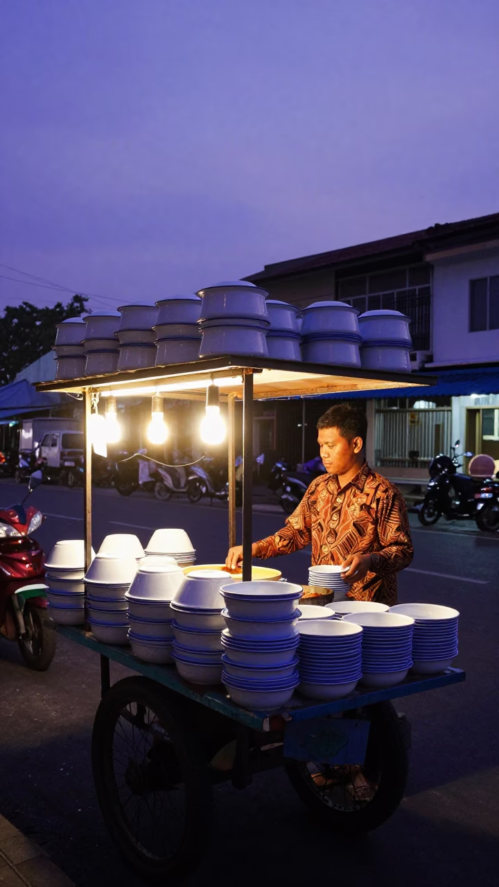 Enamel Bowls in Surabaya in in Surabaya, Indonesia