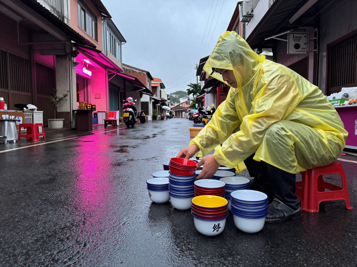 Enamel Bowls in Tainan in in Tainan, Taiwan