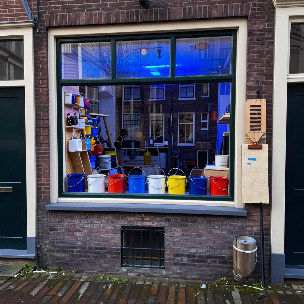 Enamel Buckets in Amsterdam in in Amsterdam, Netherlands