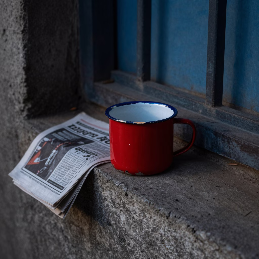 Enamel Cup in Phnom Penh in in Phnom Penh, Cambodia