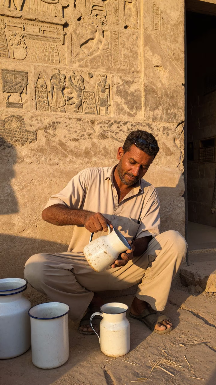 Enamel Pitcher in Luxor in in Luxor, Egypt