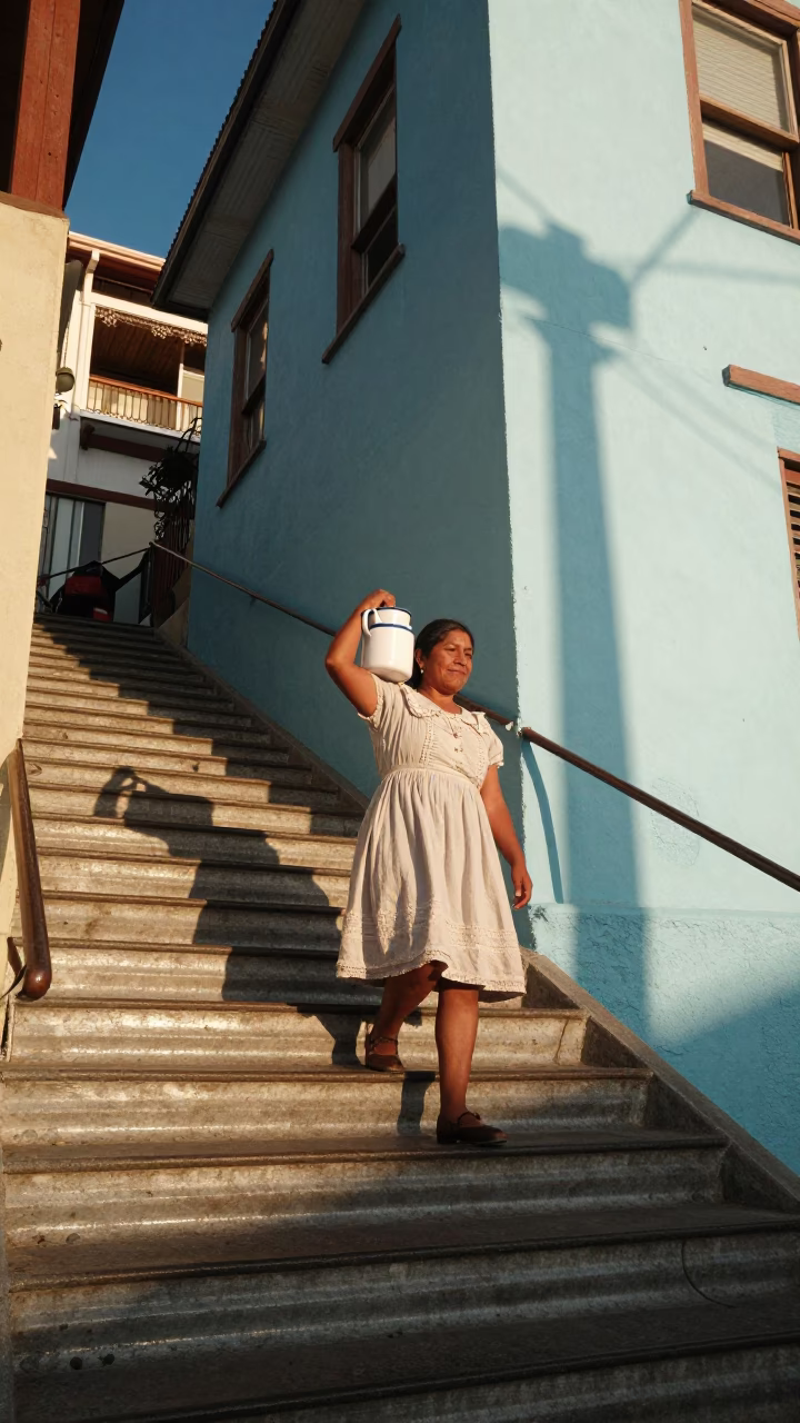 Enamel Pitcher in Valparaiso in in Valparaiso, Chile