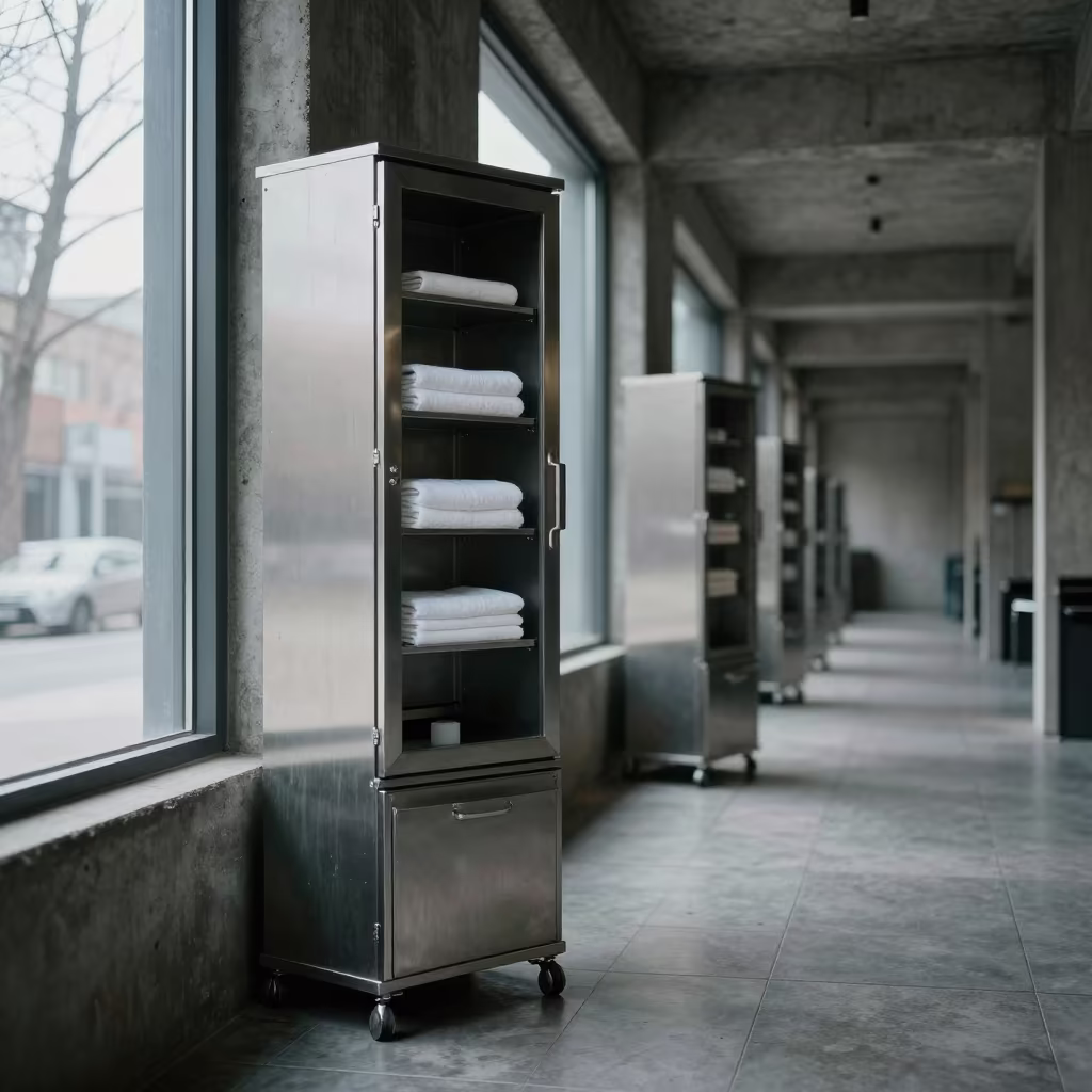 Endless Corridor Barber Cabinet in Beijing in inside a salon row in 798 Art District, Beijing