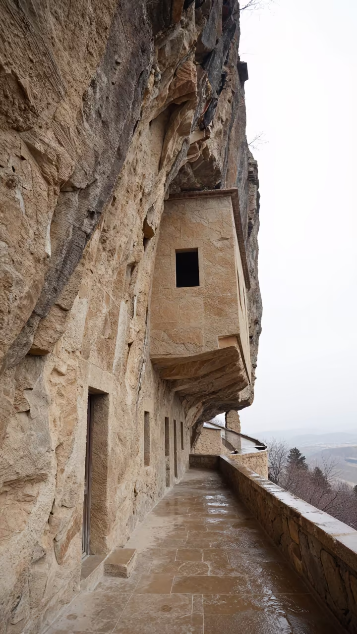 Endless Sandstone Corridor Near Tbilisi in near Tbilisi