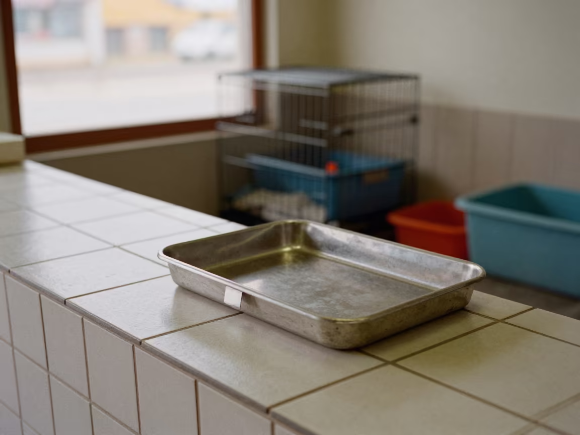 Engraving Tag Tray at Dog Wash Station in at a self-serve dog wash station near Oradea