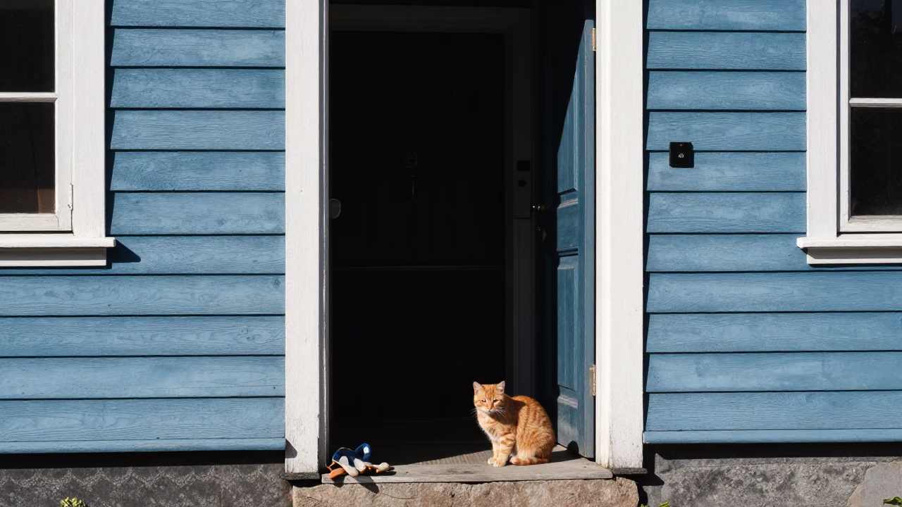Entryway at Flat Noon Light in Stockholm in in Stockholm, Sweden