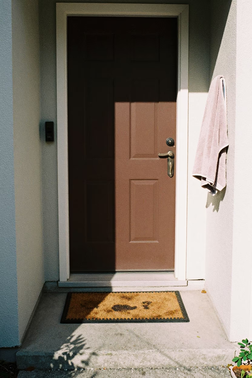 Entryway in Vancouver at Flat Noon Light in in Vancouver, British Columbia, Canada