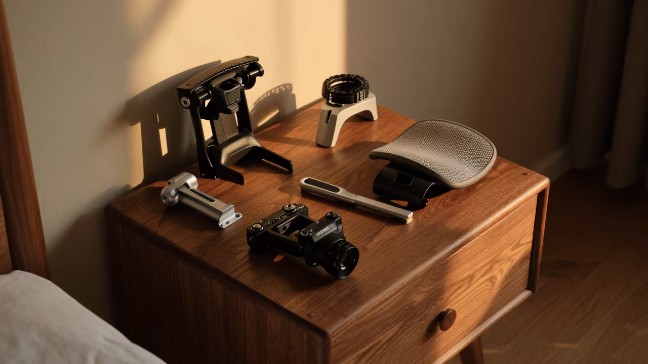 Ergonomic Chair Parts on Winter Bedside Table in on a bedside table in Chengdu