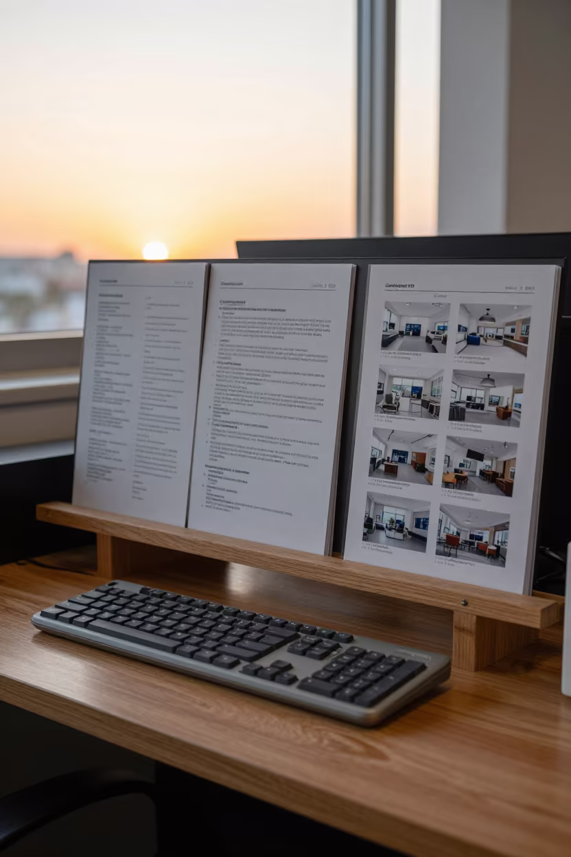 Ergonomic Keyboard Trial on Casablanca Workbench in on a wooden workbench in Casablanca