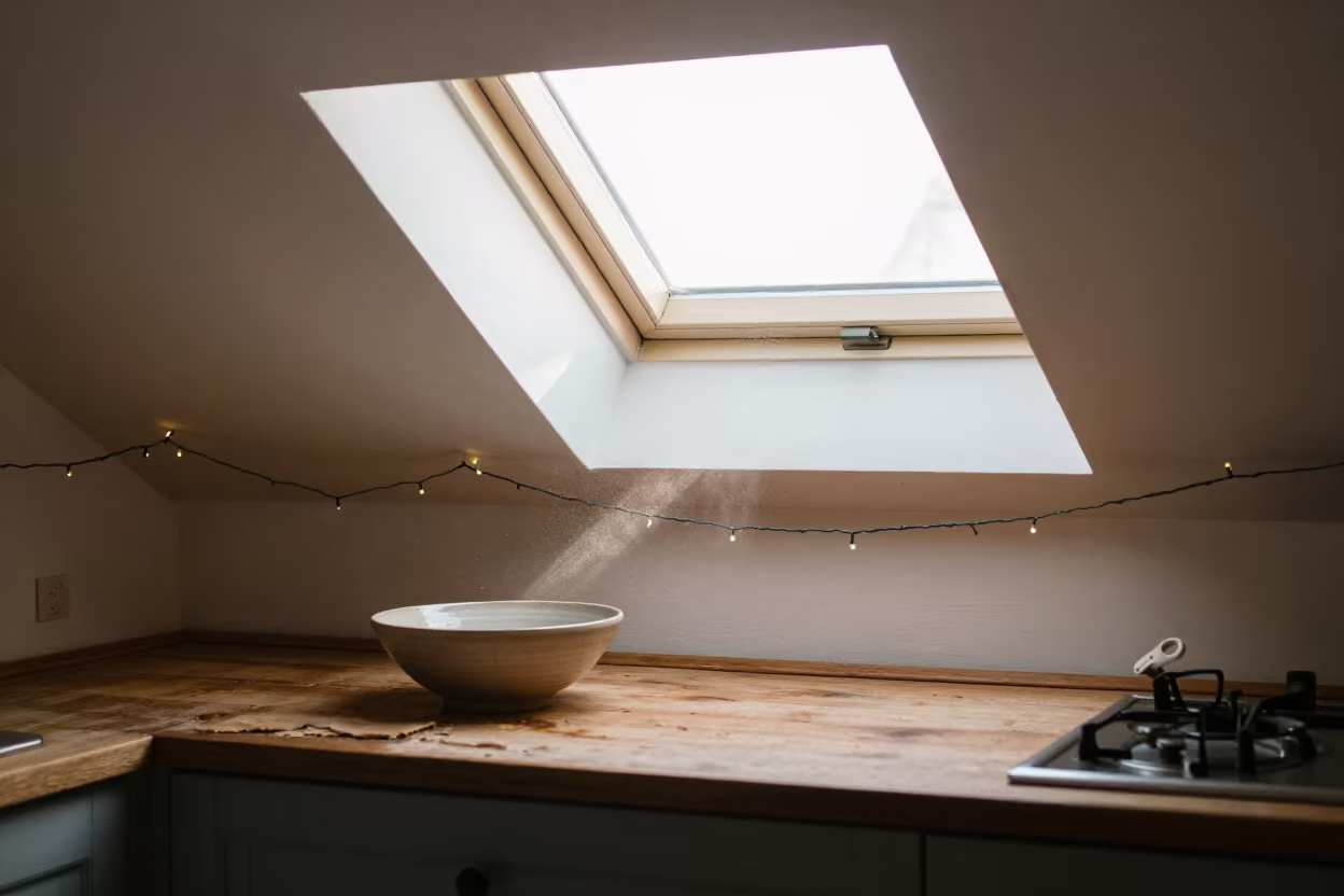 Erzurum Attic Kitchen Midmorning Light in in a cozy kitchen in Erzurum