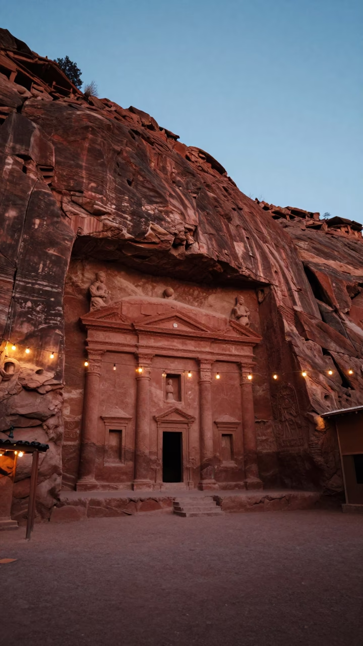 Ethiopian Church Cliff in Bogotá Hall Twilight in in a ceremonial hall in Bogotá