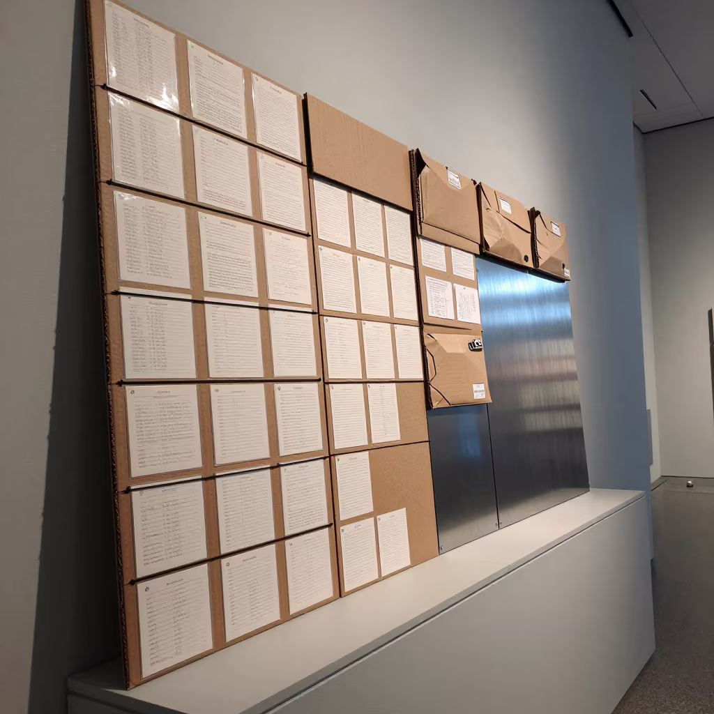 Evacuation Sweep Card Board Museum Display in on a museum plinth near Ilorin