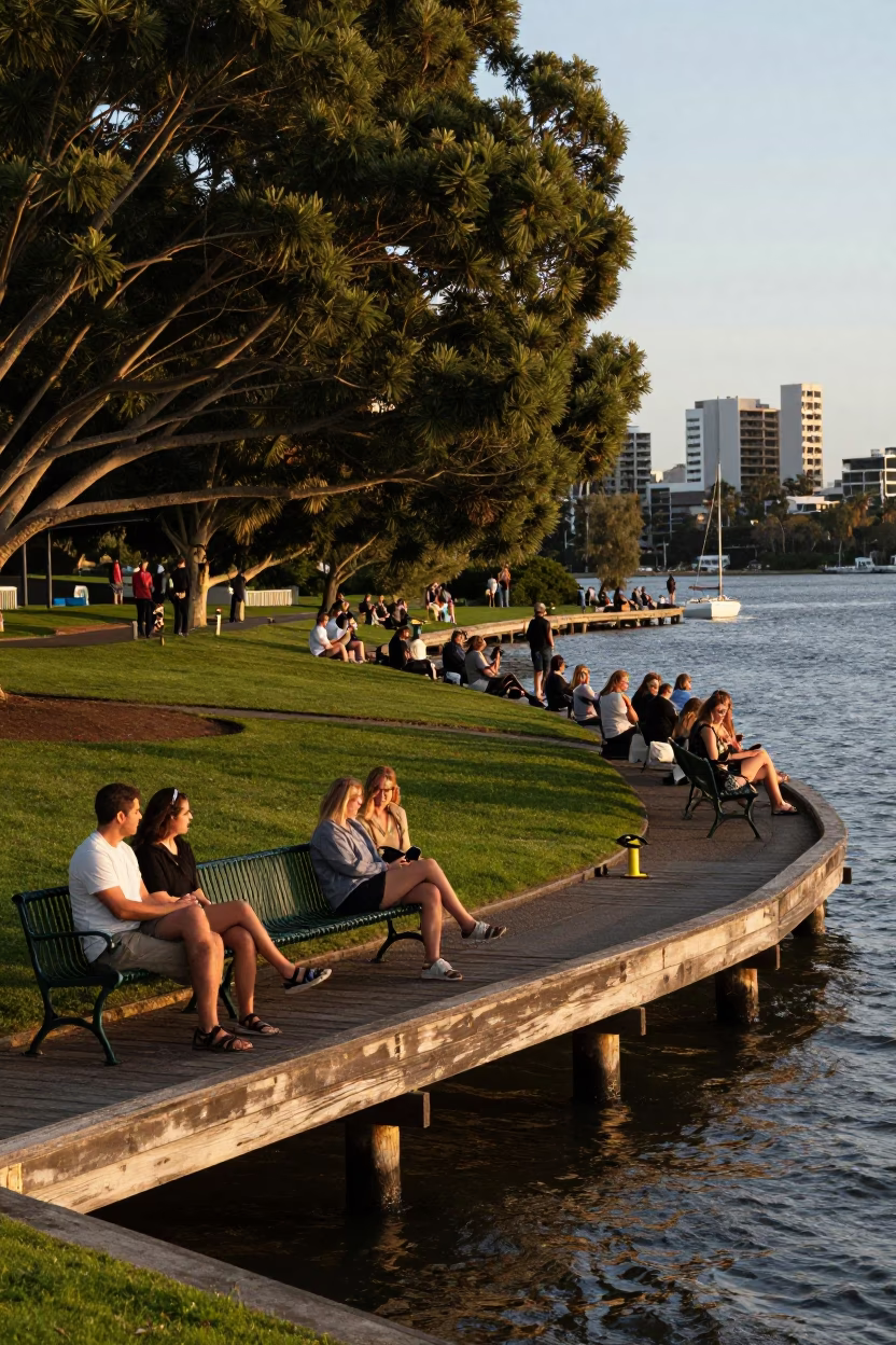 Evening Gathering in Perth in in Perth, Western Australia, Australia