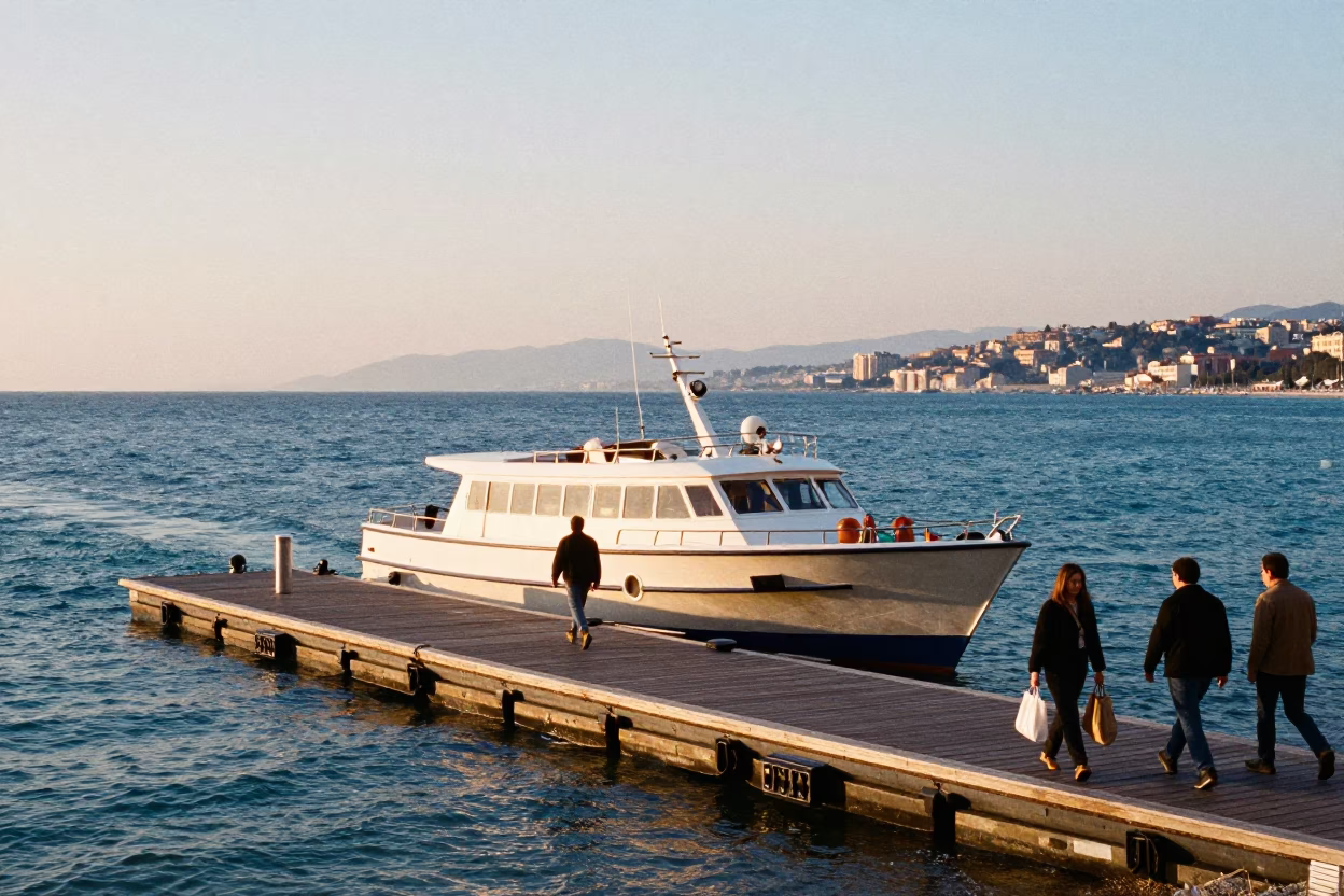 Evening Harbor in Nice at The Early Evening Light in in Nice, France