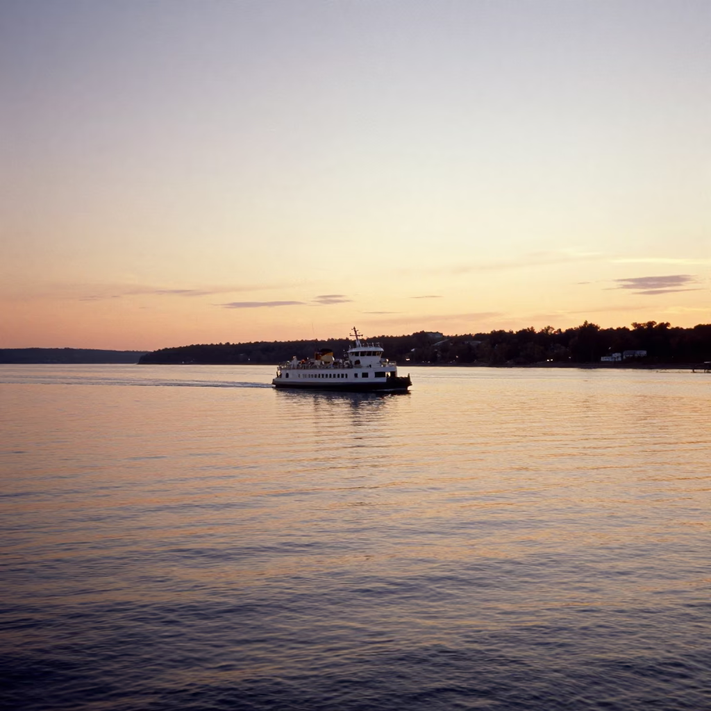 Evening Landscape in Quebec City at Honeyed Evening Light in in Quebec City, Quebec, Canada