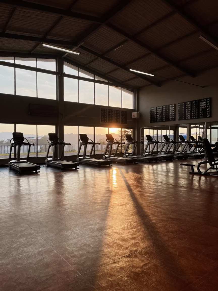 Evening Lap Swim Board in Takayama Pool Room in inside a strength room in Takayama