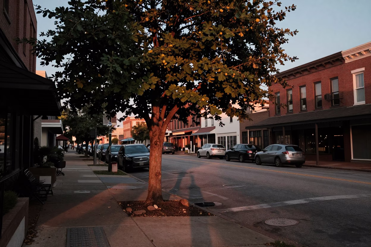 Evening Light at Copper-toned Light Before Dusk in Nashville in in Nashville, Tennessee, United States
