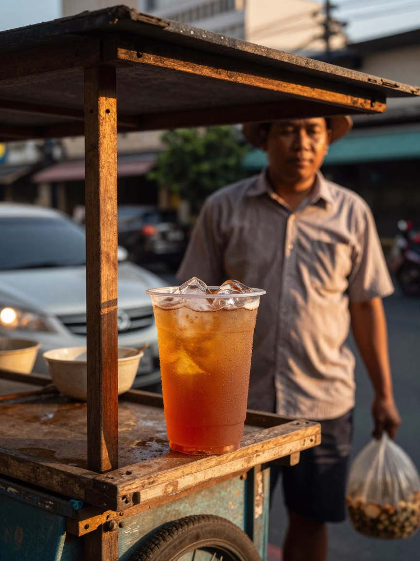 Evening Light at Honeyed Evening Light in Bangkok in in Bangkok, Thailand