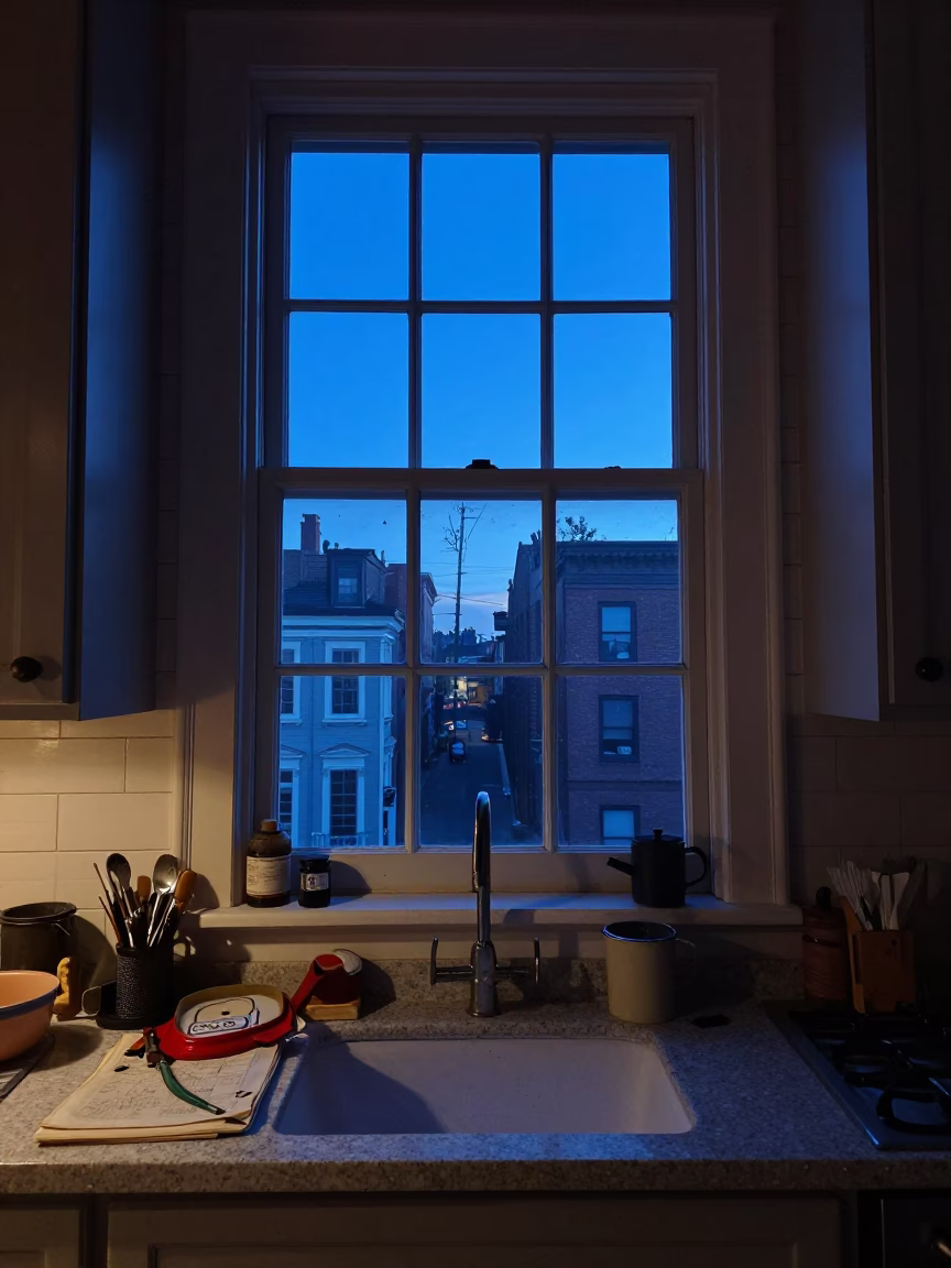 Evening Light at The Last Blue Light Of Evening in Philadelphia in in Philadelphia, Pennsylvania, United States