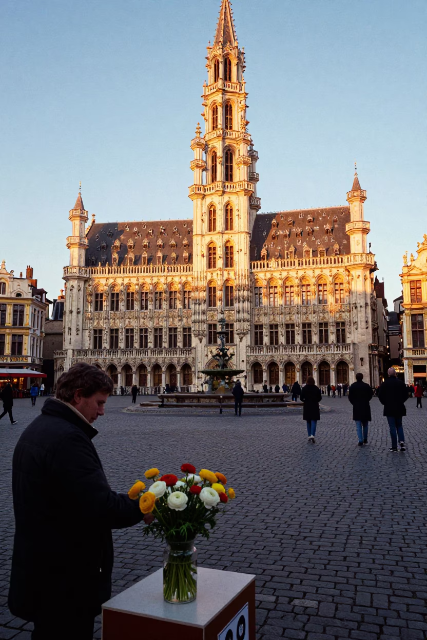Evening Light in Brussels at Honeyed Evening Light in in Brussels, Belgium