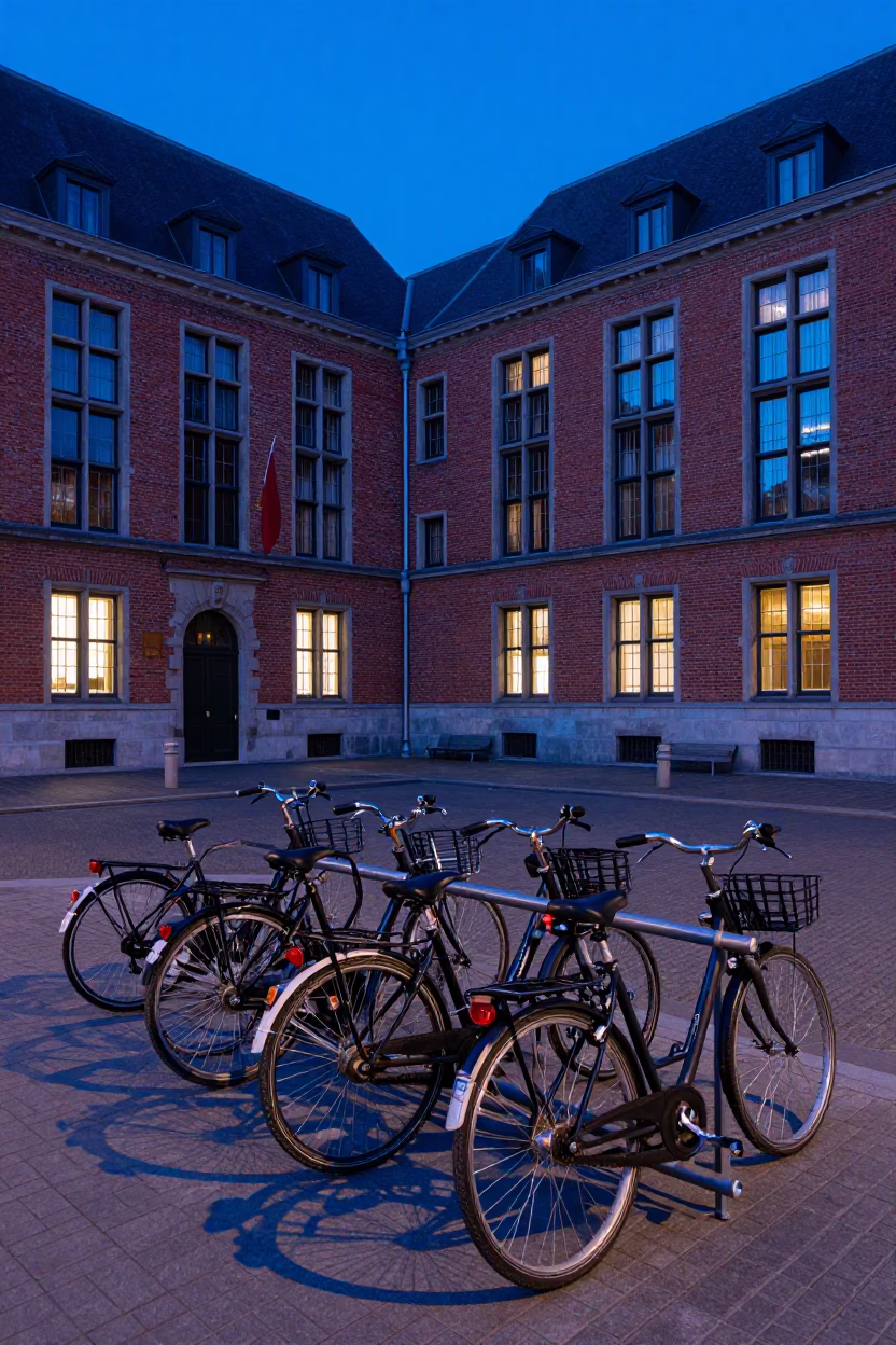 Evening Light in Brussels at The Last Blue Light Of Evening in in Brussels, Belgium