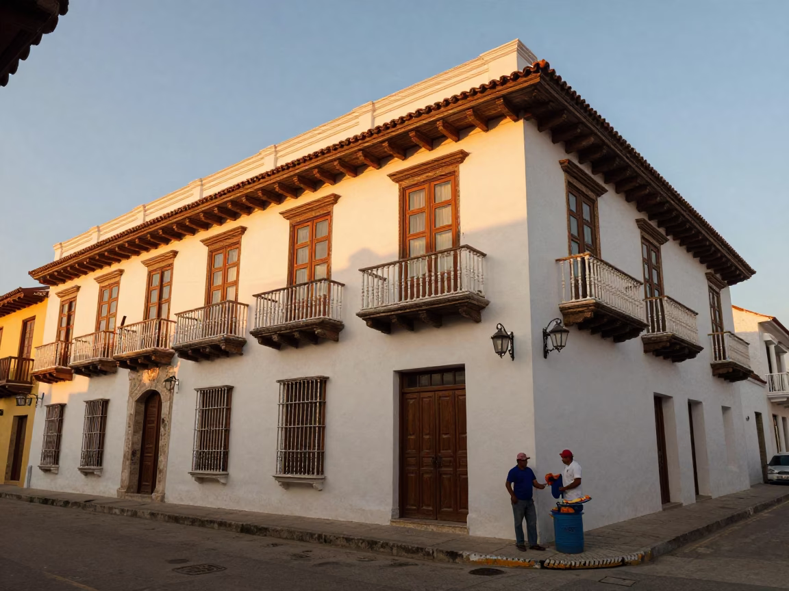 Evening Light in Cartagena at Honeyed Evening Light in in Cartagena, Colombia